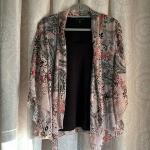 Pink and black blouse, size large